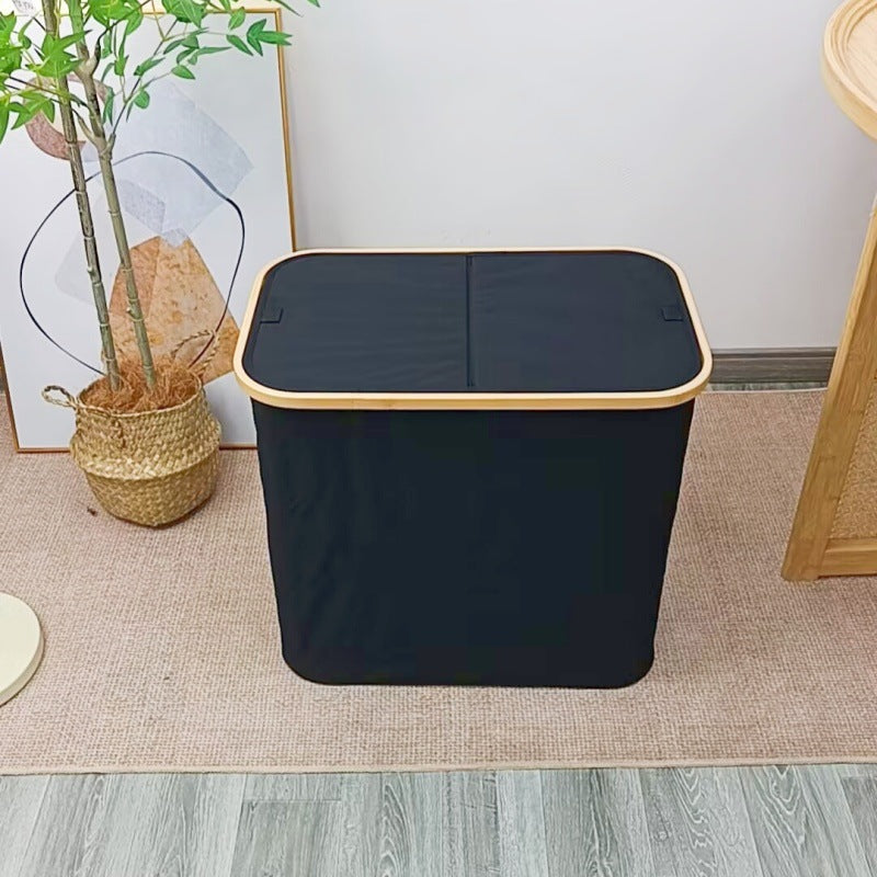 Eleganter Wäschekorb mit Bambusdeckel Brehn