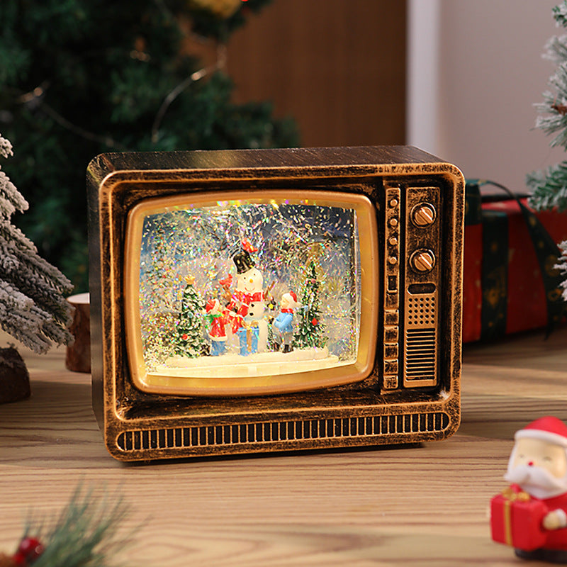 Nostalgisches Weihnachtsfernseher-Dekor Brehn