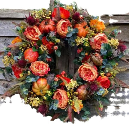 Herbstliche Blumen-Pumpkin Kranz