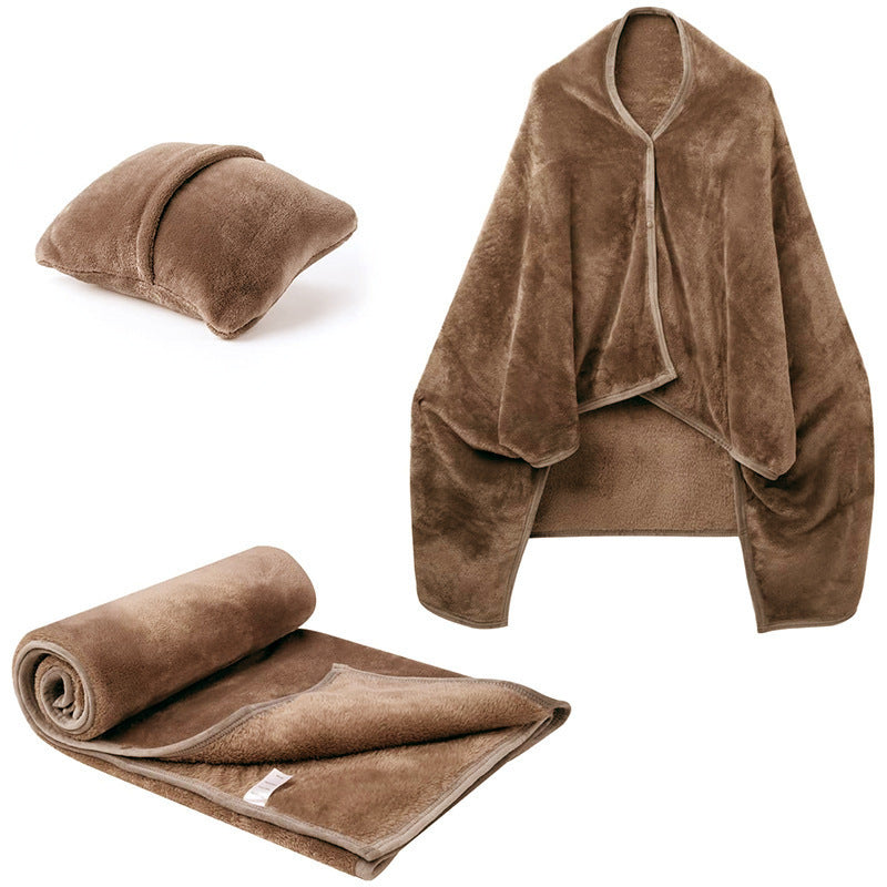 Damen Kuscheldecke mit Arm-Design und Kissen Brehn