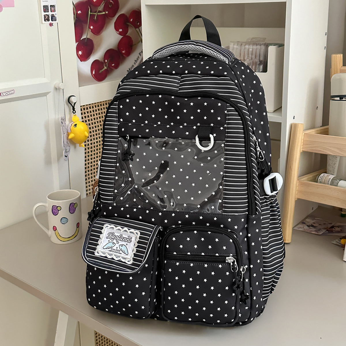 Stylische Multifunktionale Sternenprint Rucksack Brehn