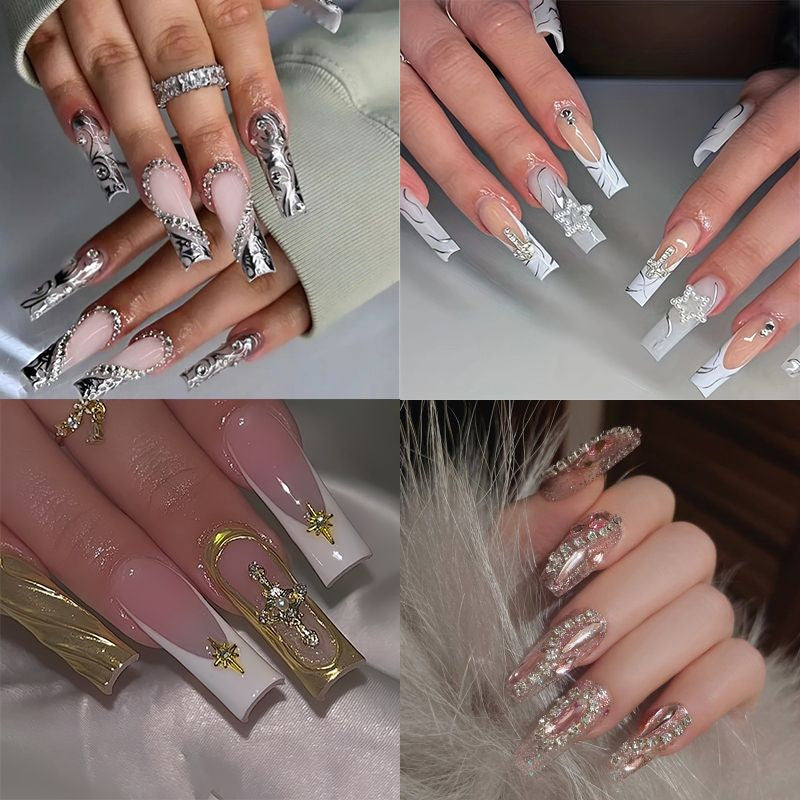 Aufwändige dekorative Acryl-Nagelverzierungen Brehn