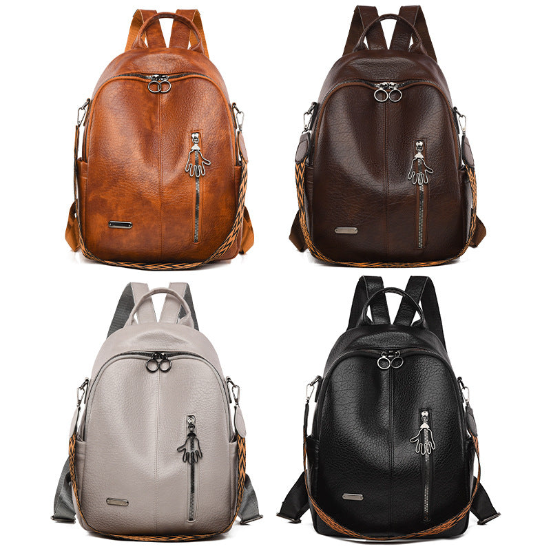 Lässiger Leder-Rucksack Brehn