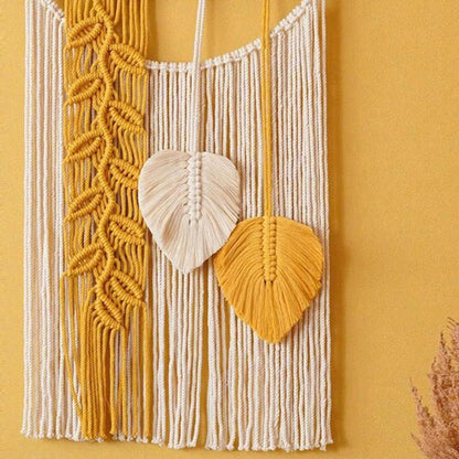 Macramé Blatt Wandkunst