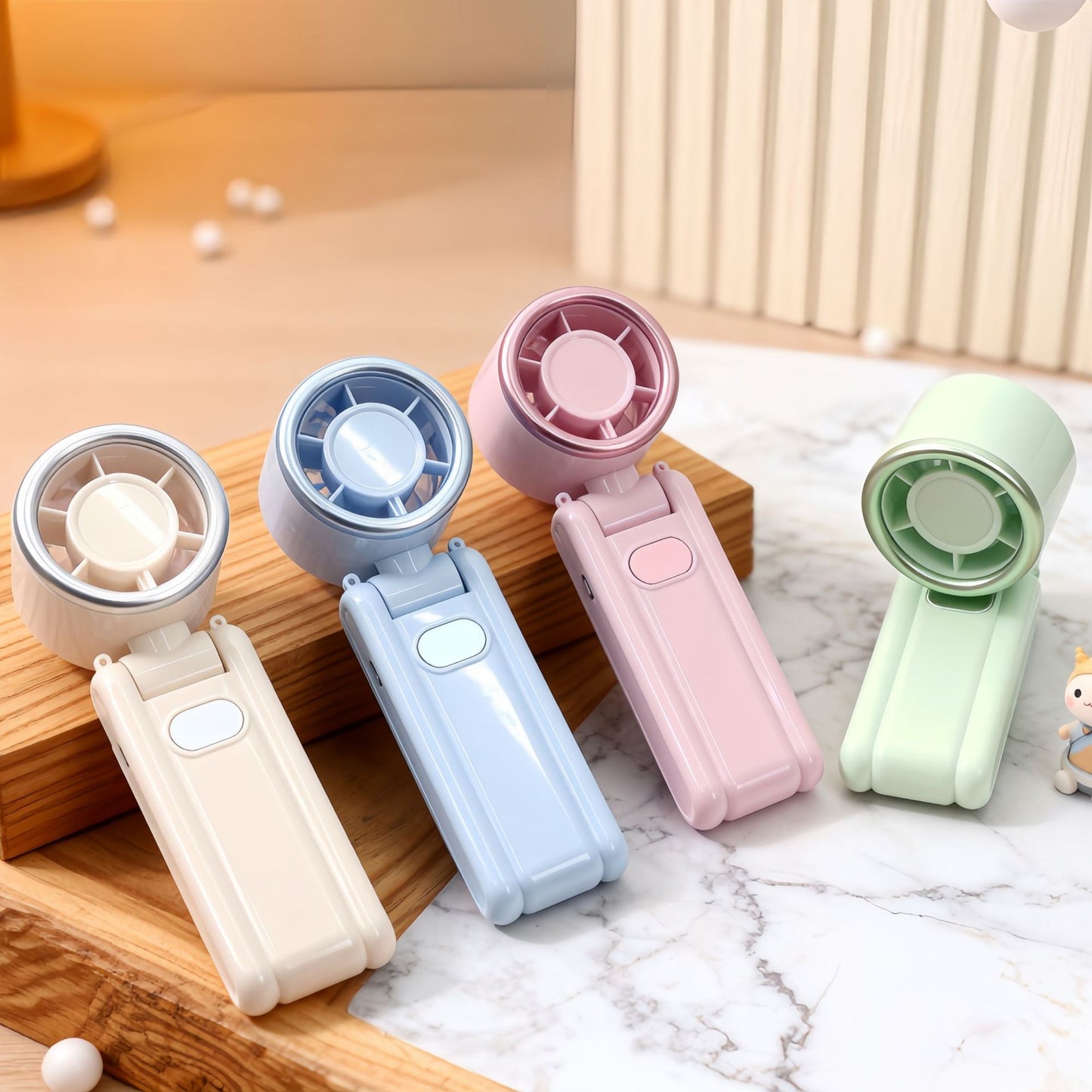 Damen Tragbarer Handventilator mit USB-Ladefunktion und ergonomischem Design Brehn