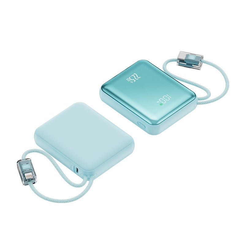 Ultra-Schlanke Powerbank mit Integriertem Ladeanschluss und Digitaler Ladeanzeige Brehn