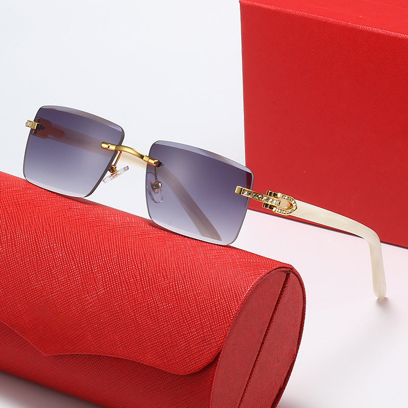 Damen modische quadratische Sonnenbrille mit luxuriösem Akzent und UV-Schutz Brehn
