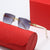 Damen modische quadratische Sonnenbrille mit luxuriösem Akzent und UV-Schutz Brehn
