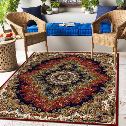 Elegante Vintage Blumen Teppich