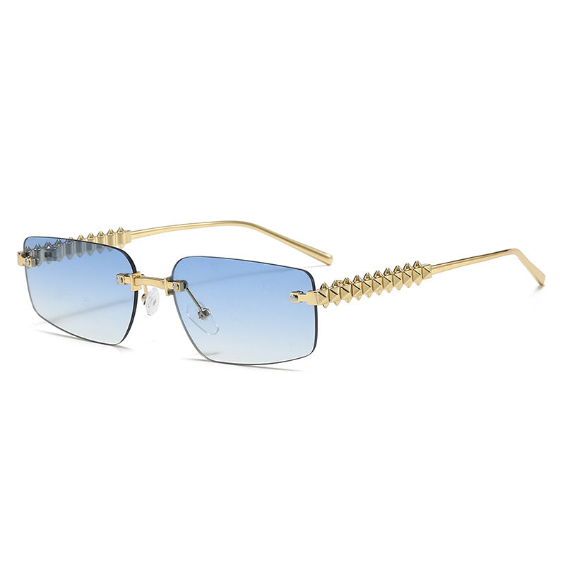 Damen modische rechteckige Brille mit extravaganten Akzenten Brehn