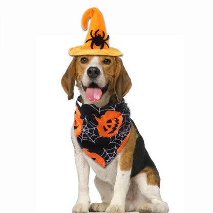 Halloween Hundeschal mit Hut