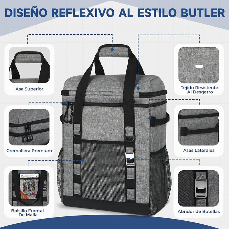 Damen Isolierter Kühlrucksack mit großzügigem Fächerdesign Brehn
