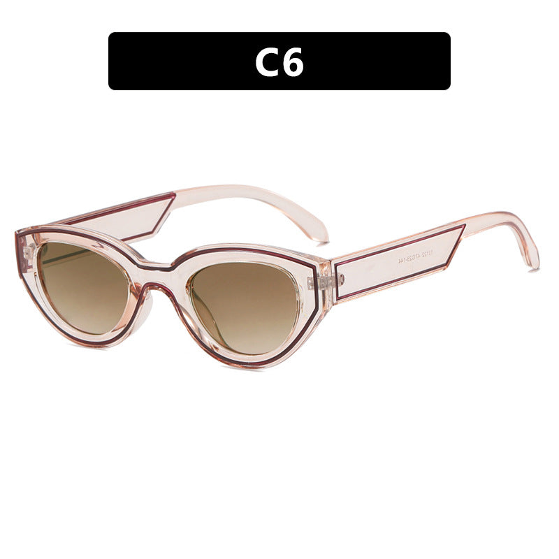 Damen Cat-Eye Sonnenbrille mit robustem transparenten Rahmen und schützendem UV-Filter Brehn