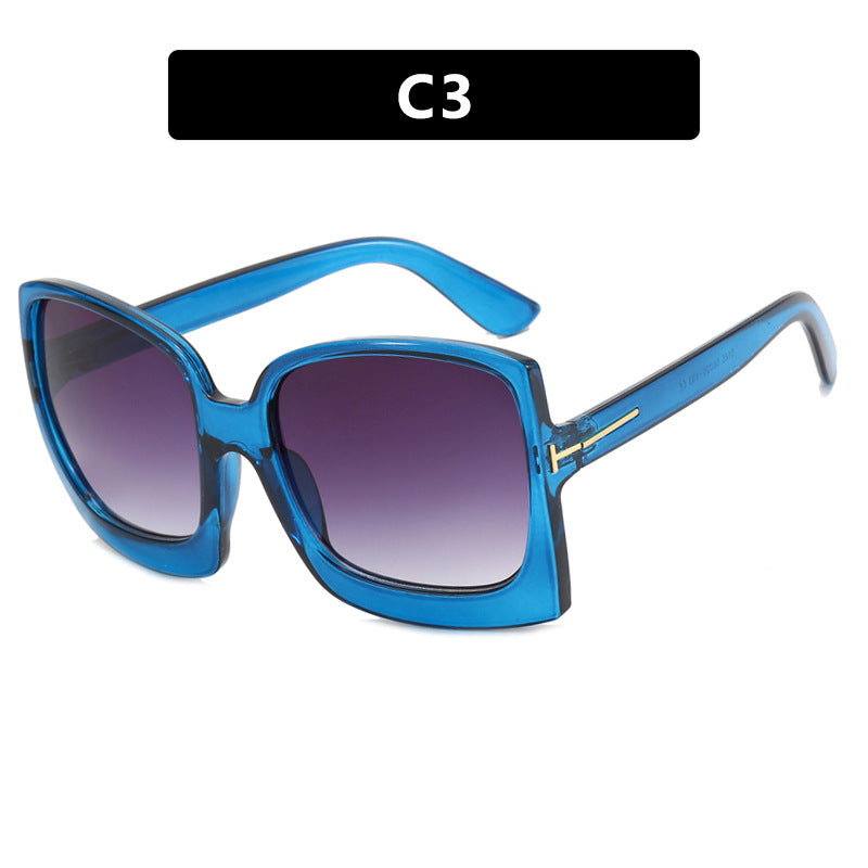 Damen oversized Sonnenbrille im modernen quadratischen Design mit verspiegelten Gläsern Brehn