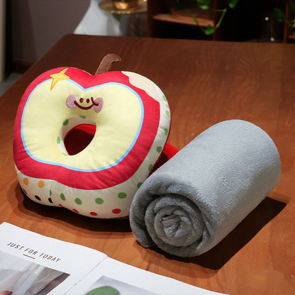 ergonomisches Nackenhörnchen und Mikrofaser-Reisedecken-Set