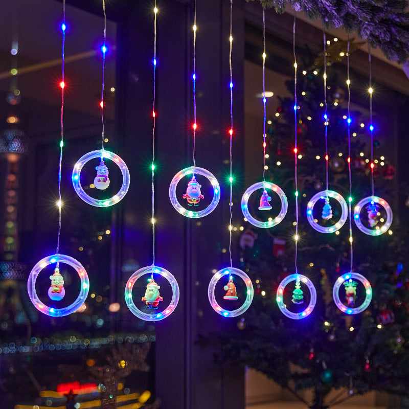 Weihnachtsdekorative Lichtsterne mit Schneeflocken Brehn