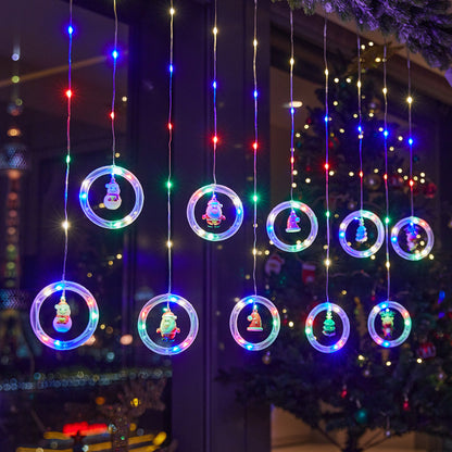 Weihnachtsdekorative Lichtsterne mit Schneeflocken Brehn