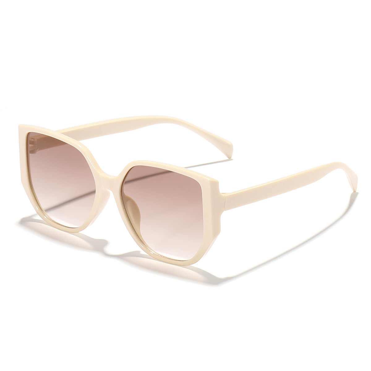 Damen modische quadratische Sonnenbrille mit breitem Rahmen und UV-Schutz Brehn