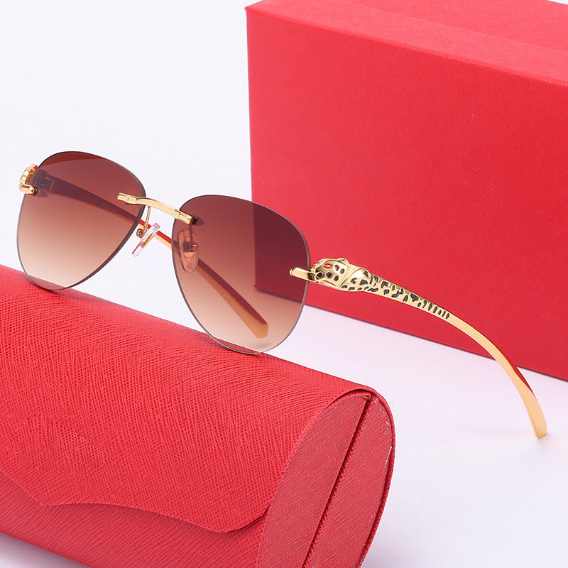 Damen elegante Piloten-Sonnenbrille mit luxuriösem Goldrahmen und schützenden Gläsern Brehn