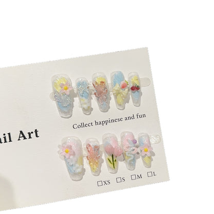 Thematische Floral Press-On Nagelkunst Kollektion