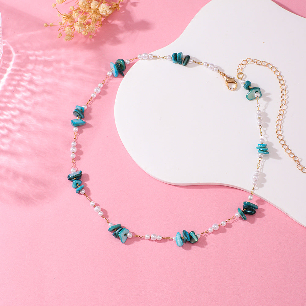 Elegante florale Perlenkette Brehn