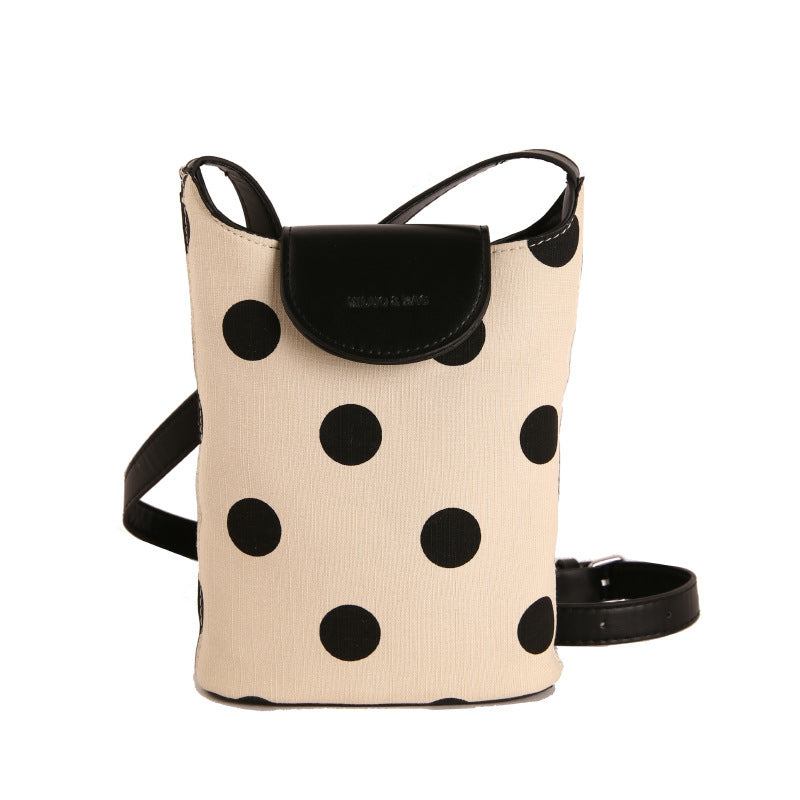WoStylish Gepunktete Mini Umhängetasche Brehn