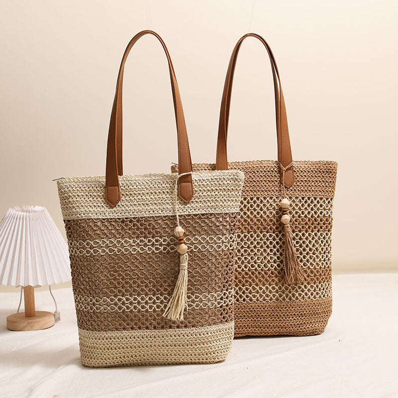 Damen Funktionale Bastshoppingtasche Brehn