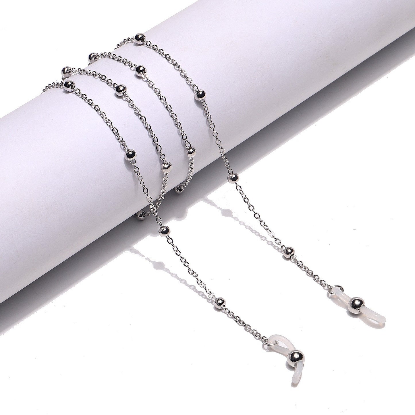 Eleganter herzförmiger Perlenkette Brillenhalter Brehn