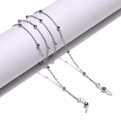Eleganter herzförmiger Perlenkette Brillenhalter Brehn
