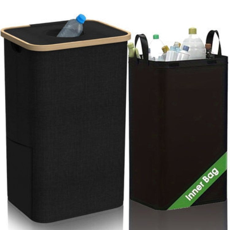 Multifunktionale Wäscheaufbewahrungsbox mit Bambusdeckel Brehn