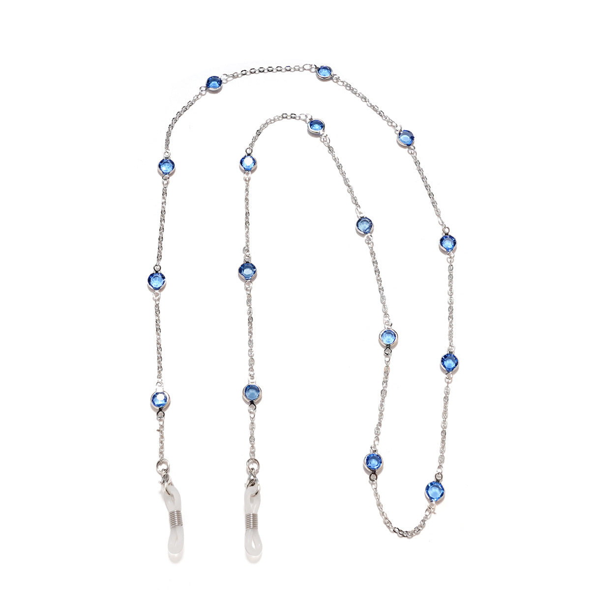 Elegante, mit Kristallen verzierte Brillen-Kette Brehn