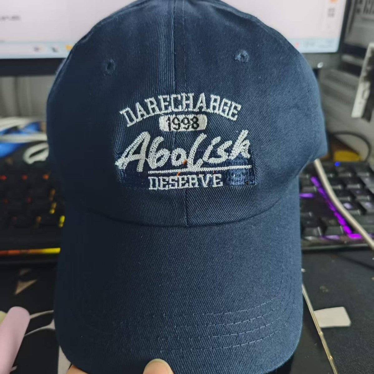 Herren Casual Abgenutzte Grafik Cap Brehn