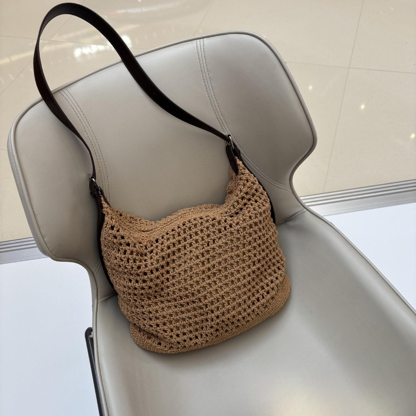 Trendige Makramee-Basket-Bag Brehn