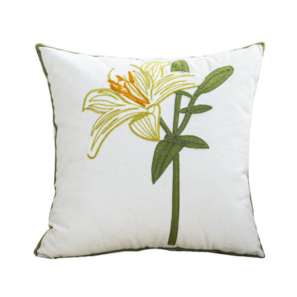 Damen Dekorative Kissenhülle mit feiner Blumenstickerei Brehn