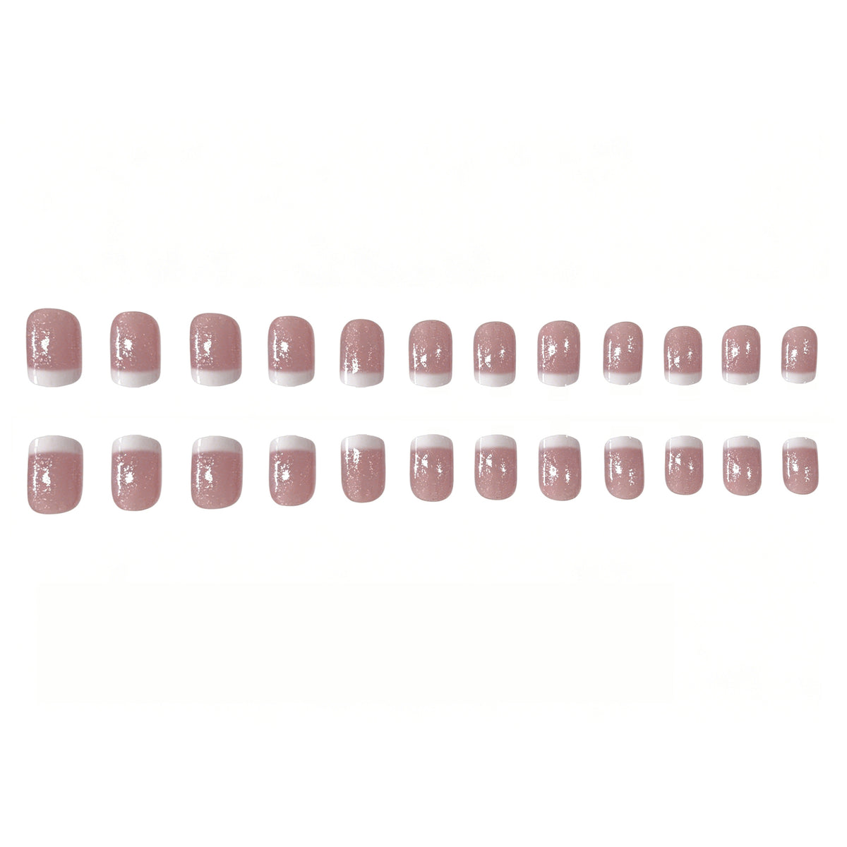 Glitzernde Französische Spitze Nagelkunst Brehn