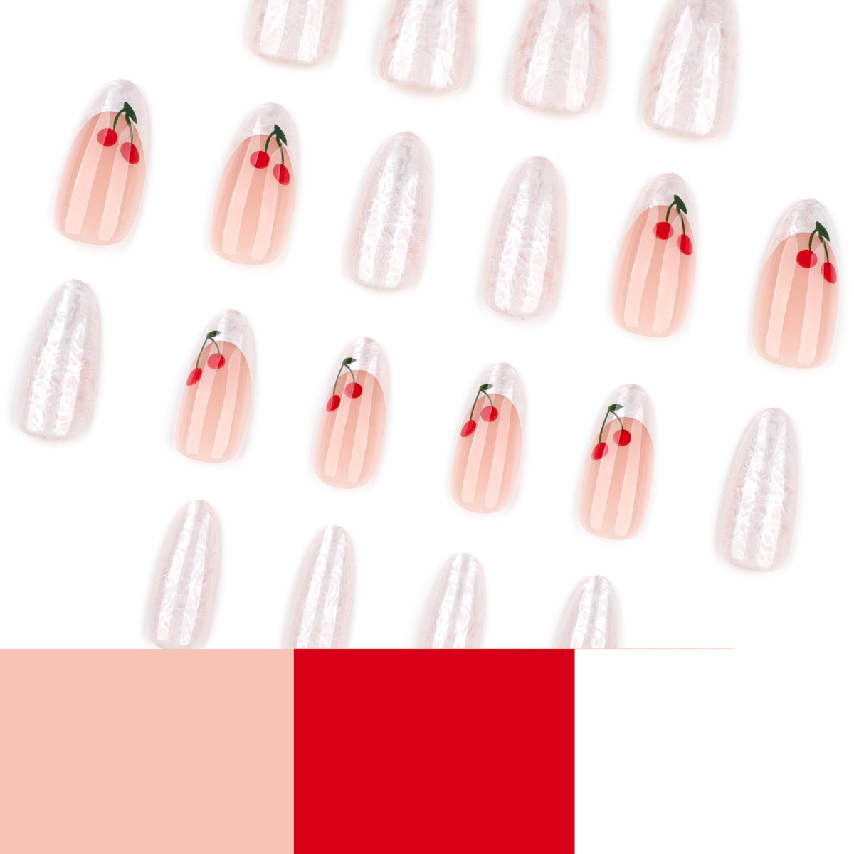 Kunstvolle Nagelverlängerungen mit fruchtigem Design Brehn