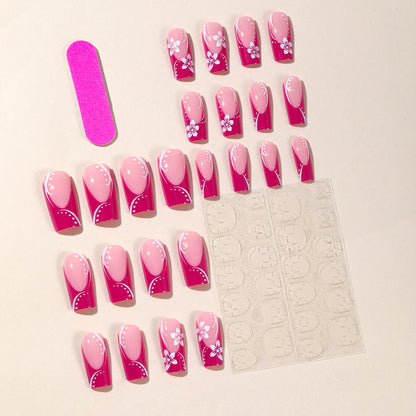 Dekorative French Tip Acryl Nagelkunst Brehn