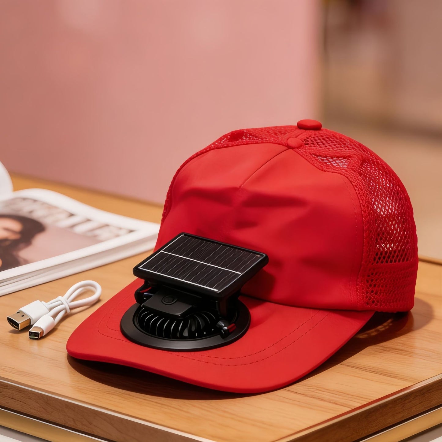 Damen Tragbare Kühlhaube mit Ventilatorfunktion Brehn