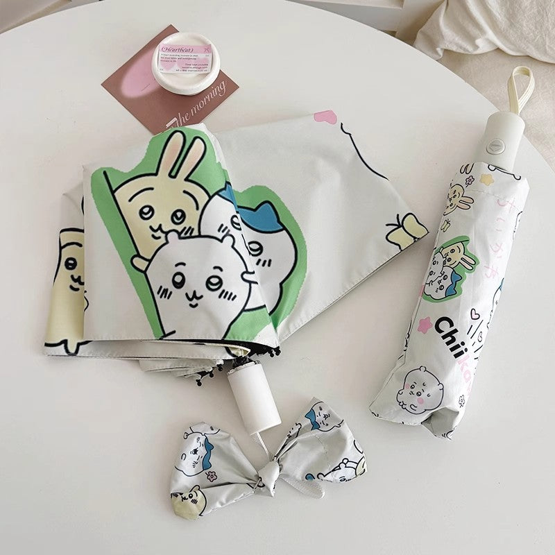 Damen Faltbarer Regenschirm mit niedlichen Cartoon-Motiven Brehn