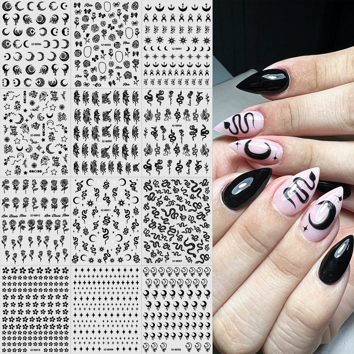 Künstlerische Nagelkunst Übertragungsaufkleber