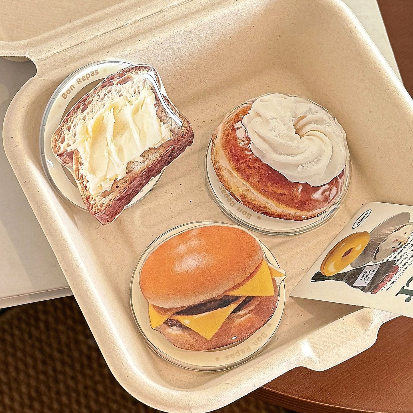 Origineller Untersetzer im Burgerdesign Brehn