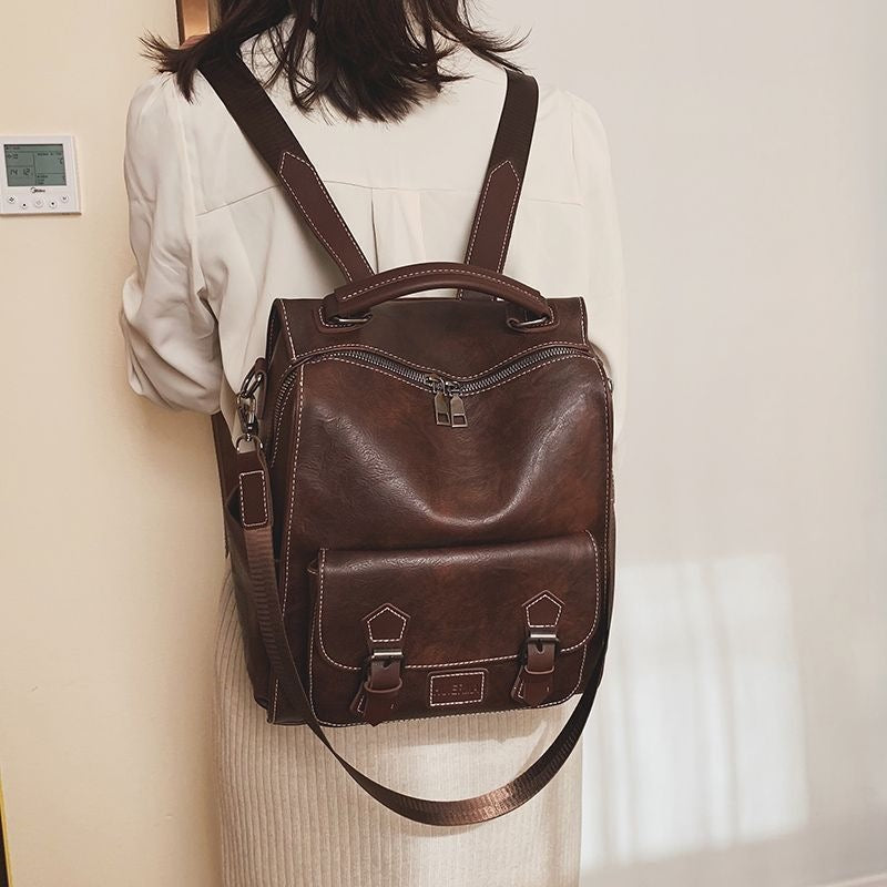 Multifunktionaler Leder-Rucksack Brehn