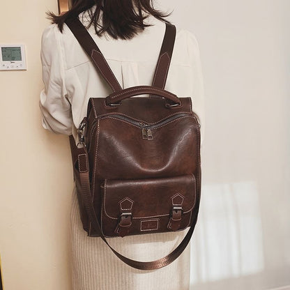 Multifunktionaler Leder-Rucksack Brehn