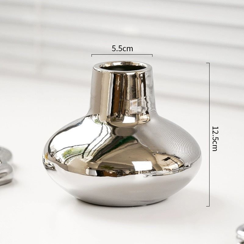 Moderner Metallic Keramik Vase