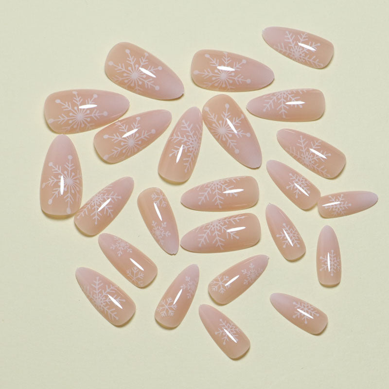 Künstlerisches Glitter Press-On Nagelset Brehn