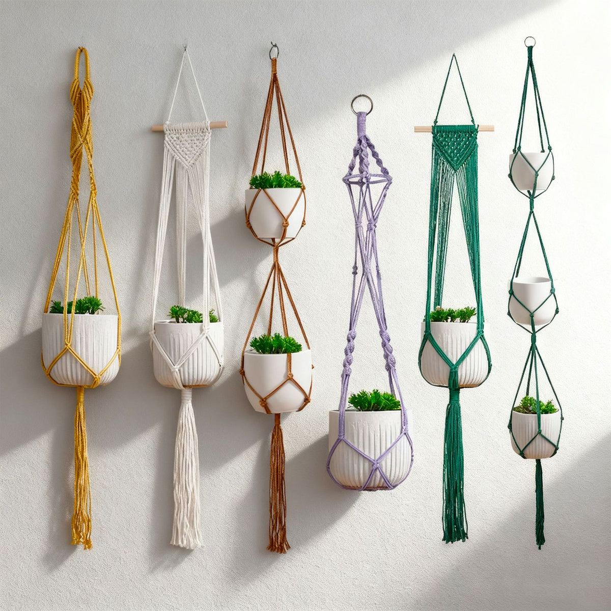 Macramé Pflanze Hänger Set