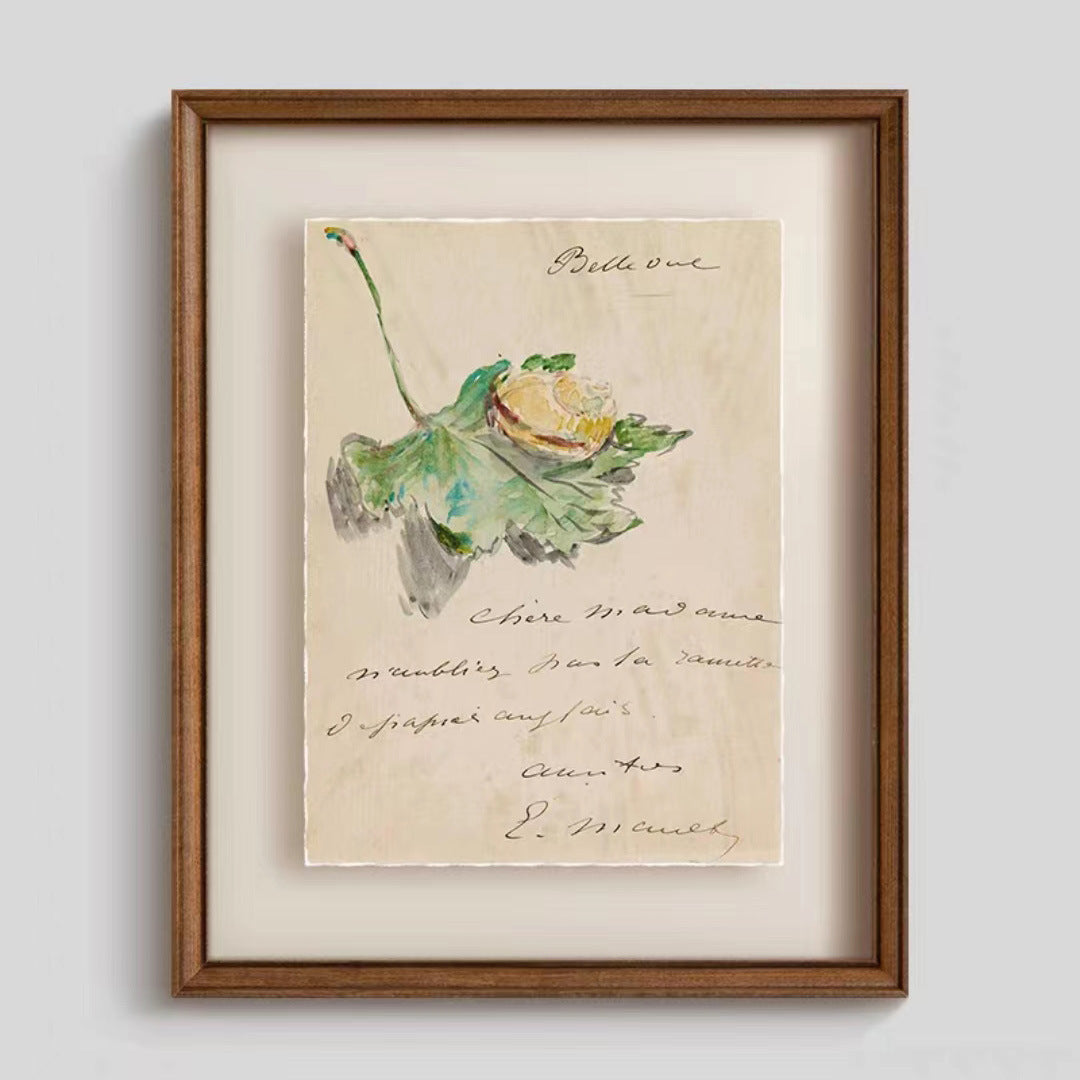 Vintage Botanische Illustration Gerahmte Kunst