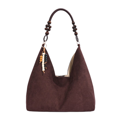 Stylische Hobo-Handtasche mit Perlenriemen