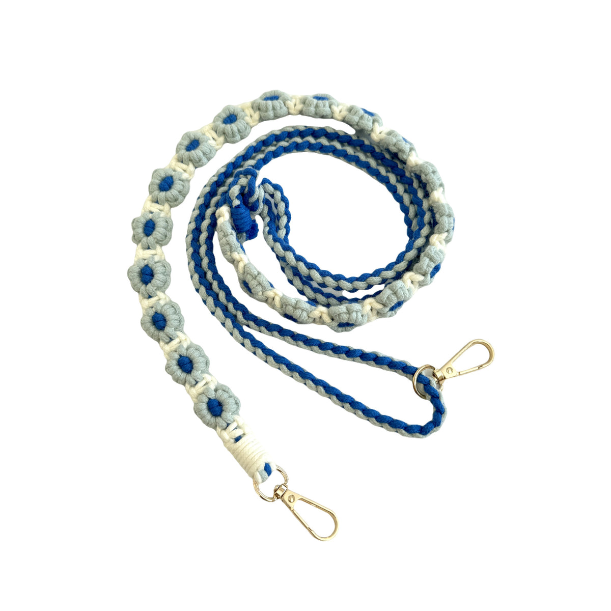 Macrame-Hundeleine mit floralen Details Brehn