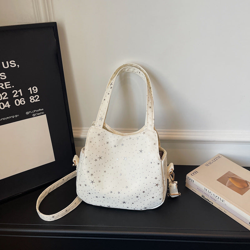 WoStar-Mustered Canvas Hobo Tasche Brehn